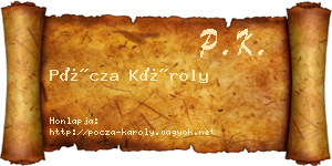 Pócza Károly névjegykártya